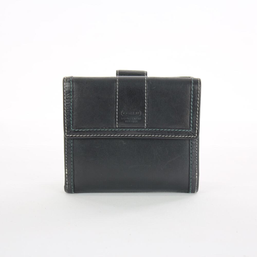 Coach Vintage Y2K Black Leather Bifold Wallet
